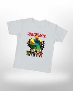Trend Roblox#3 Design T Shirt for Kids Pure Cotton Fabric Roundneck High Quality Print