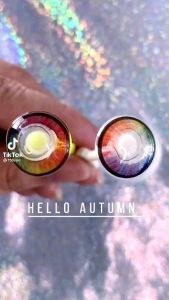 Glamourcabuyaoph Rainbow Contact Lense with Free Solution and Case 2 Pieces 1 Pair Yearly Disposable Original and Sealed Rainbow SERIES