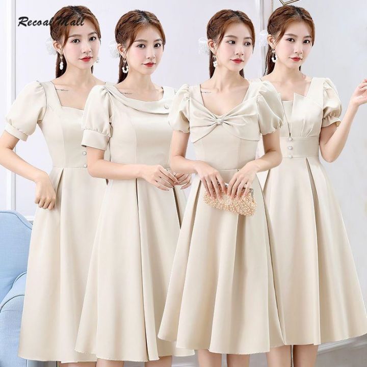 sachin and babi light blue dress How To Style Every Champagne Colored Dress's Style For Bridesmaid – Ferbena  Fashion Beauty Trend main image 1