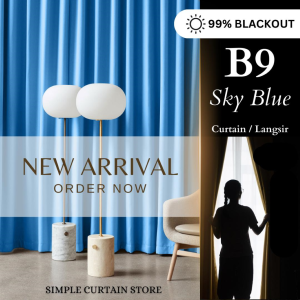 (B9) Blackout Curtain Langsir Berkualiti Tinggi 99% Blackout Modern Curtain High Quality Tebal Siap Jahit