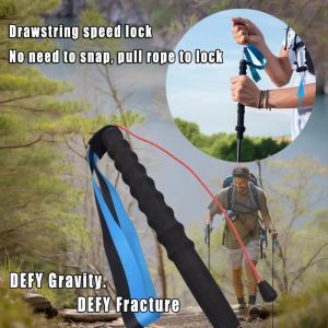Ultralight 100% Carbon Fiber Trekking Poles 2-Pack Foldable Pair Fixed Length Carbon Ultra Lightweight High-Density Carbon for H