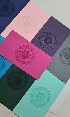 TPE Yoga Mat for Planking with Mandala Artwork