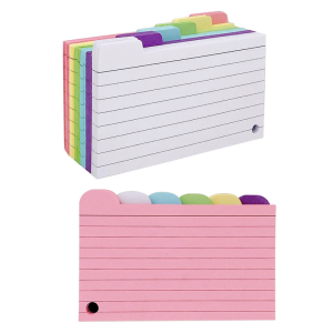 6 Assorted Color Indexed Notepads Smooth Writing Surfaces Pocket Multicolor Organization Notebook for Office Essential