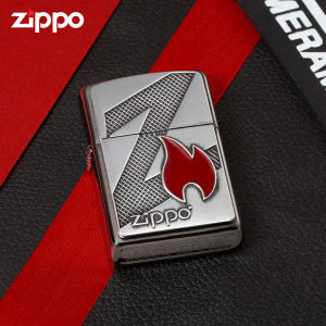 [Fulfilled By Lazada] Zippo Z Flame Emblem Design Chrome Pocket Lighter | Zippo 29104（ Lighter Without Fuel Inside )