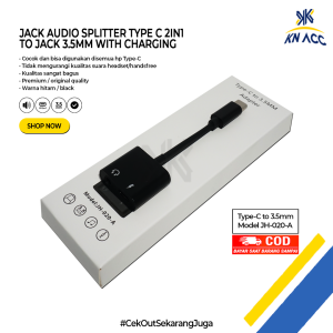 [KN ACC] TYPE C JACK AUDIO SPLITTER CONVERTER CHARGING 2IN1 JH020A