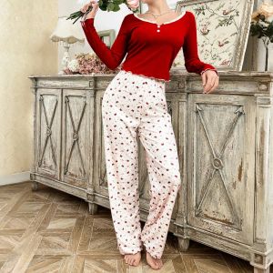 Nightgown Middle-aged and Elderly Women Lace Pajamas Elegant and Charming Good Warmth Round Neckline