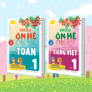 Sách Combo Phiếu ôn hè Toán và Tiếng Việt Lớp 1
