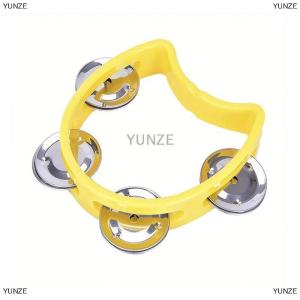 [COD] YUNZE แทมบูรีนพลาสติก1ชิ้นสำหรับผู้ใหญ่เครื่องดนตรีมือกลองแทมบูรีน4อัน