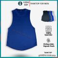 Áo ba lỗ nam TANKTOP TRƠN form rộng xẻ tà tập GYM thể hình chất thun lạnh VNO123. 