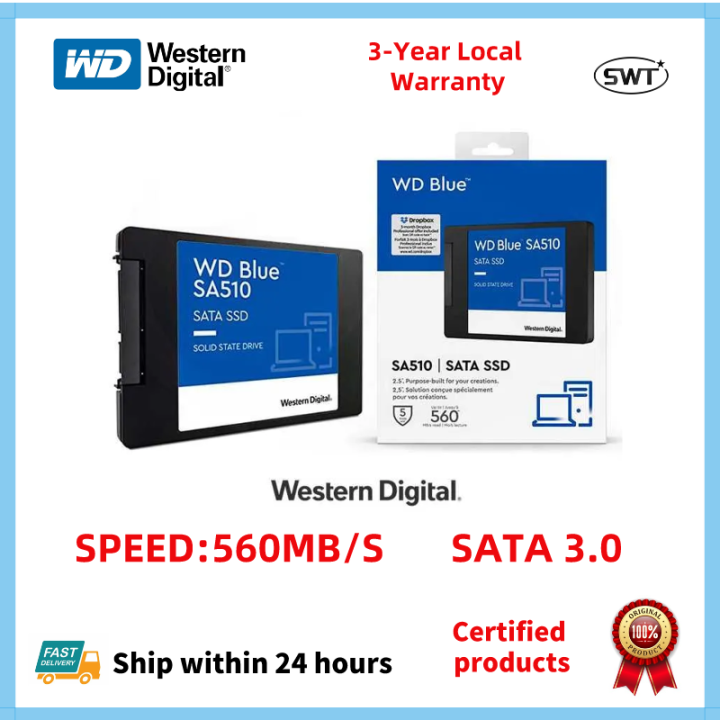 WD 500GB/1TB Blue SSD Internal 250GB SATA 3D NAND Lazada