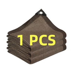 Shade netting for outdoor gardens and greenhouses 90% sun protection brown.