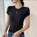 BUY 1 TAKE 1(Total of 2) Double Lining Basic Top Body Hugging Full Length Stretchable Womenswear Double Lining Shirt. 