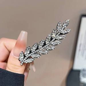 Klip Rambut Gandum Wheat Rhinestone Hair Clip Elegant Premium Rhinestone Duckbill Hair Clip