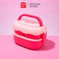 5.5 [ MINISO X Barbie ] Bundle Lunch Box & Tumbler Set | Kotak Makan tingkat 2 in 1 Bento Lunch Box Dua Lapisan dengan Garpu dan Sendok 1600 ml  & Tumbler Barbie Tempat Minum Durian Straw Cup Gelas Barbie Mode Cangkir Meja 700 ML. 