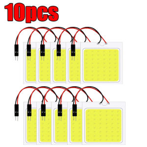 10pcs Car Interior Panel Light Dome Lights T10 COB 48 LED Car Cabin Lamp GM Interior Lights Bulb Trunk License Plate Lamps