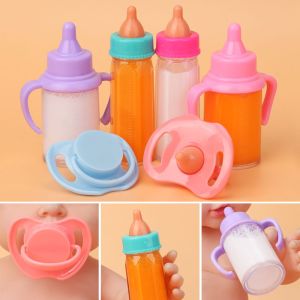 SIMPLETEN with Pacifier Bibs Magic Milk Juice Bottles Multistyles fit Newborn Dolls Reborn Cute Dolls Accessories Dollhouse Toys 18inch Doll