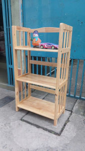 Kệ sách 3 tầng  sâu 28cm  ngang 50cm cao 90cm  màu tự nhiên gỗ cao su đã thông qua xử lý chống mối mọt tẩm sấy bền chịu nướcchất lương hơn gỗ thông và MDF