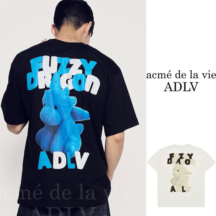 [ADLV]FUZZY FONT DRAGON SHORT SLEEVE T-SHIRT/追跡付 ADLV]FUZZY FONT DRAGON SHORT SLEEVE T-SHIRT/追跡付 (acme de