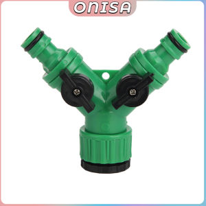 2 Way Garden Hose Splitter 1/2-3/4" Y-Type Watering Connector Distributor Outdoor Tap Faucet Sprinkle