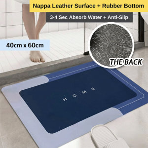 【ready stock】Super Absorbent Diatom Mud Pad Floor Mat Kitchen Toilet Bath Pad Non-Slip Bathroom Mat Carpet Kitchen Alas Kaki吸水地墊厕所 Quick drying Diatom Mud Soft Mat Diatomite Mat Floor Mat Bathroom Mat Super Absorbent Bath Mat 40*60CM