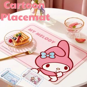 Cartoon Pvc Placemat Table Mat Heat Resistant Waterproof Non Slip Easy Clean Dining Cup Coaster Bowl Pad