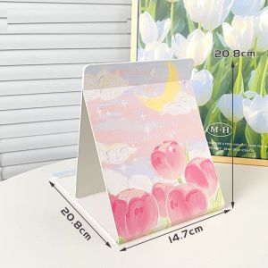 Gương để bàn gấp gọn hoa tulip nhiều màu LILA GUONGGAU368