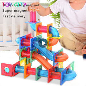 3D Magnetic Puzzle variaty magnet building Blocks marble run tiles set DIY kids Toys Learn Shapes Colors Develop Motor Skills Creativity for toddlers 1-3 years and above