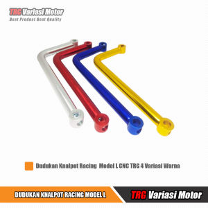 Dudukan Knalpot Racing Model L Pangkon Breket Braket Kenalpot CNC TRG 4 Variasi Warna Universal