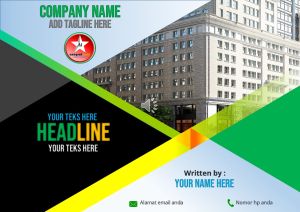 Sampul Buku Makalah Dalam Bentuk Template PPT Ukuran A4-Landscape Plus Konten