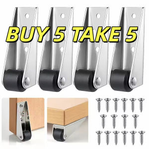 【BUY 5 TAKE 5 】Silent Side Mounted Directional Rollers Durable Metal Furniture Door Support Move