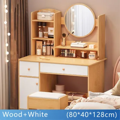 HOUSEN Vanity Table With Mirror Dresser Simple Vanity Table Bedroom Vanity Table Storage Table