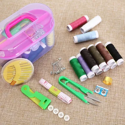 Lifepro Sewing Box Kit Set Alat Jahit BESAR 8 BENANG Jarum Lengkap Peralatan Menjahit Kotak Box Murah / Alat Jahit BESAR Set Peralatan Jahit Peniti Gunting Sewing