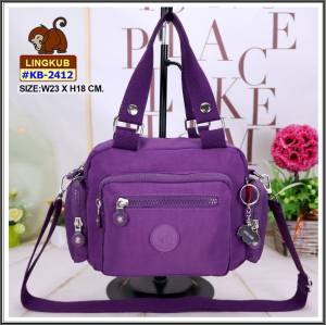 กระเป๋าทรงถือ พร้อมสายสะพายยาว กระเป๋าถือ กระเป๋าสะพาย รุ่น KB-2412 ยี่ห้อ LING KUB #กระเป๋าสะพาย #มีเก็บปลายทาง