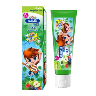 KODOMO ยาสีฟันเด็ก โคโดโม Super Guard 6-12ปี ฟลูออไรด์ 1000 ppm ชนิดครีม สตรอเบอร์รี่ 65 กรัม.EXP:04-07-2027