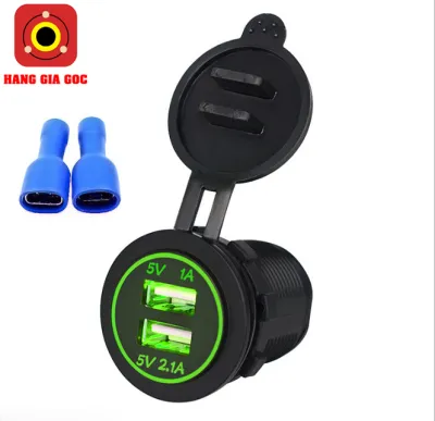 Tẩu sạc nhanh USB điện thoại dùng cho xe máy ô tô - Hàng nhập cao cấp