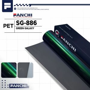 152Cm Sticker FANCHI PET134 SG886 SG-886 ID-8834 PET Grass Green Red Galaxy / Meter