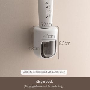Toothpaste Squeezer Toothpaste Storage Squeezer with Cover Dust-proof Household Wall-mounted Punch-free