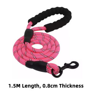 Gbest Reflective Dog Leash Strong Nylon Training Pet Leash with Comfortable Grip for Dog Bite-Resistant Soft Handle Swivel Clip 1.5M Safe Night Walks