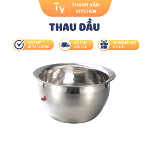 Thau inox 201 loại dày sâu lòng đựng dầu chất lỏng dùng cho nhà bếp (TV286)