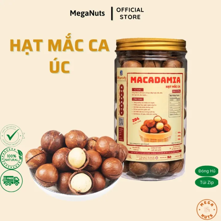 Hạt macca nứt vỏ nhập khẩu Úc - Macca sấy Meganuts tốt cho mọi đối tượng, hỗ trợ giảm cân, ăn kiêng
