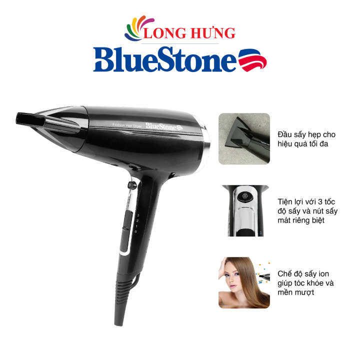 Máy sấy tóc Bluestone HDB-1846 - Hàng chính hãng - Máy được thiết kế với 3 tốc độ sấy và 1 tốc độ sấy mát