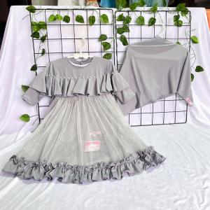 Gamis Anak Aisy Set Hijab Model GLITER REMPEL usia 0-5 thn