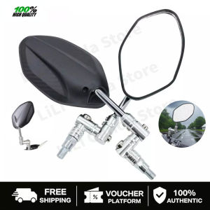 2 Pcs Universal Motorcycle Side Mirror SIDE MIRROR WITH FOLDING MECHANISM 360 DEGREE FOR EASY INSTALL