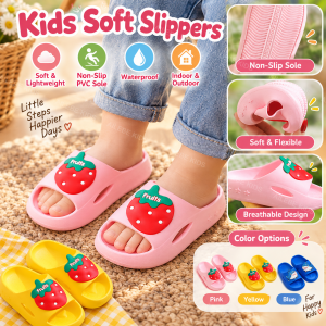 AILEBE Kids Slippers Tsinelas Bata Soft Skin-Friendly Upper Flexible PVC Sole Waterproof Non-Slip Lightweight Comfortable Indoor Outdoor Home Bathroom Pambahay Panglakad For Boys Grils