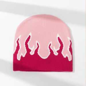 Kupluk Rajut Beanie Hat Short Pria Wanita Dewasa Corak Api Premium Distro Quality COD