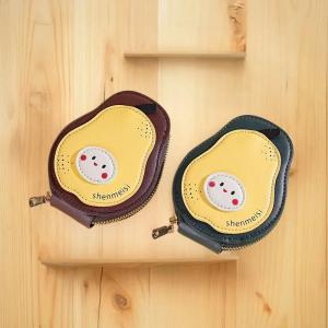 YAFEN PU Leather Card Case Cartoon Pear Shape Large Capacity ID Card Holder Coin Purse Credit Card Organizer