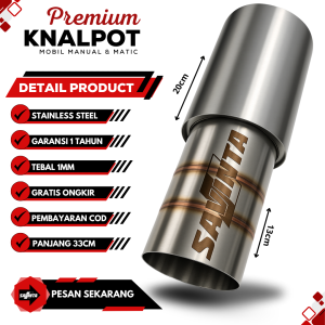 Savinta Knalpot Racing Mobil Manual Matic PBCv1 Stainles Suara Bass Empuk Adem