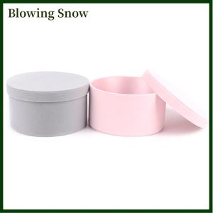 Blowing 1PC Round Flannelette Flower Boxes Florist Gift Party Packaging Box Decoration