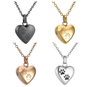 Pet Cremation Pet Memorial Urn Pendants Necklace for Dog Cats Ashes Animal Lover Keepsakes Gift for Women Men