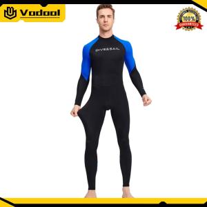 Men Diving Protection Clothes Long Sleeve Sunscreen Snorkeling Surfing Swimsuit Cold Proof with Zipper Elastic Anti-scratch Outdoor Accessories